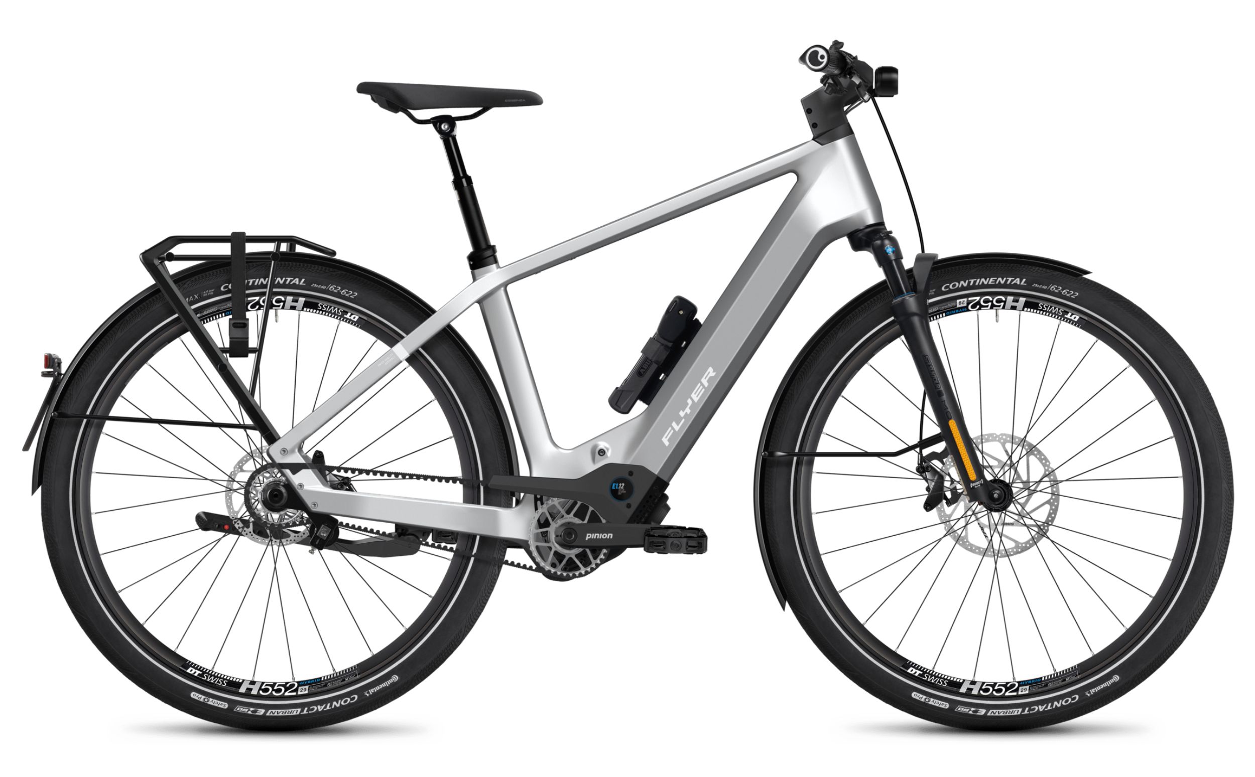 Flyer-Upstreet-7.63-silber-Seitenansicht-rechts.jpg Flyer G1 Upstreet TR:CF 7.63 HS EU NL Pinion MGU E1.12S 700Wh 45 km/h – Bild 1